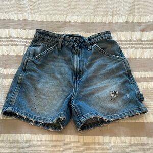 LEE Vintage Modern High rise mid length dungaree short Size 25